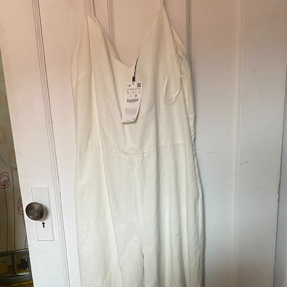 Zara Linen & Lace Jumpsuit (L)